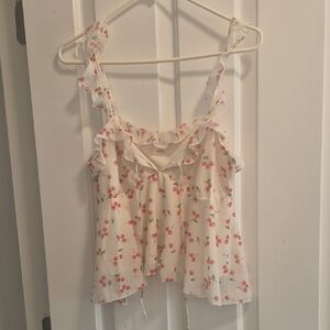 Wild Fable Cherry Print Ruffle Camisole